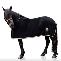 U Black Gold Fleece Rug