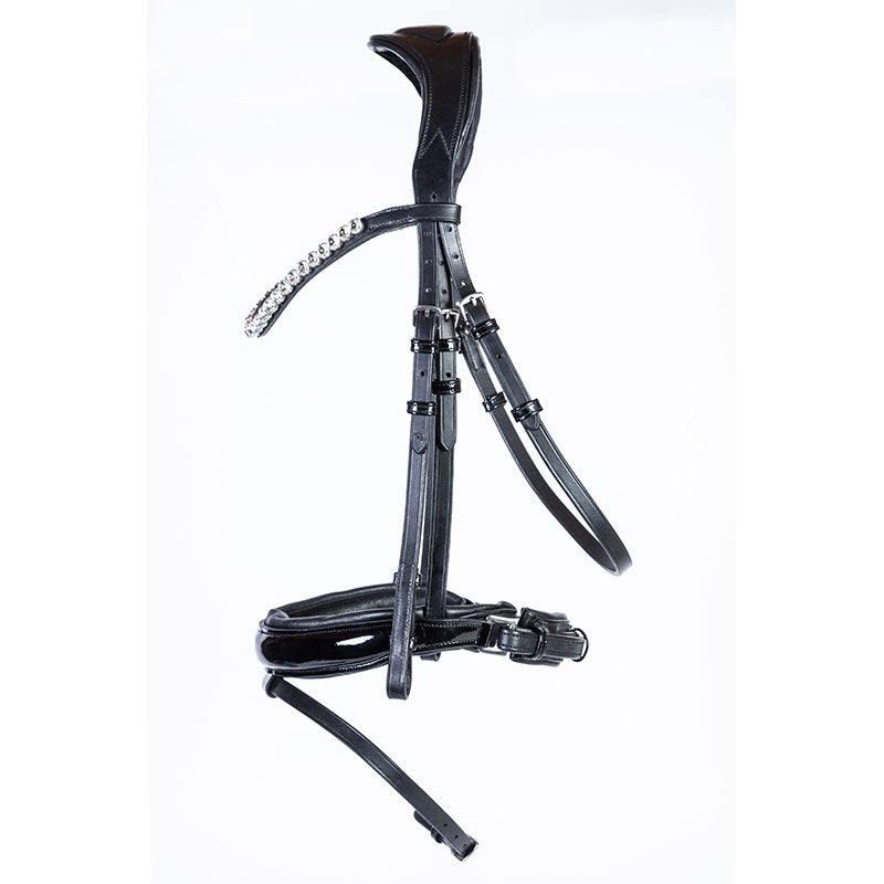 The Centre Line Badminton Anatomical Flat Snaffle Bridle