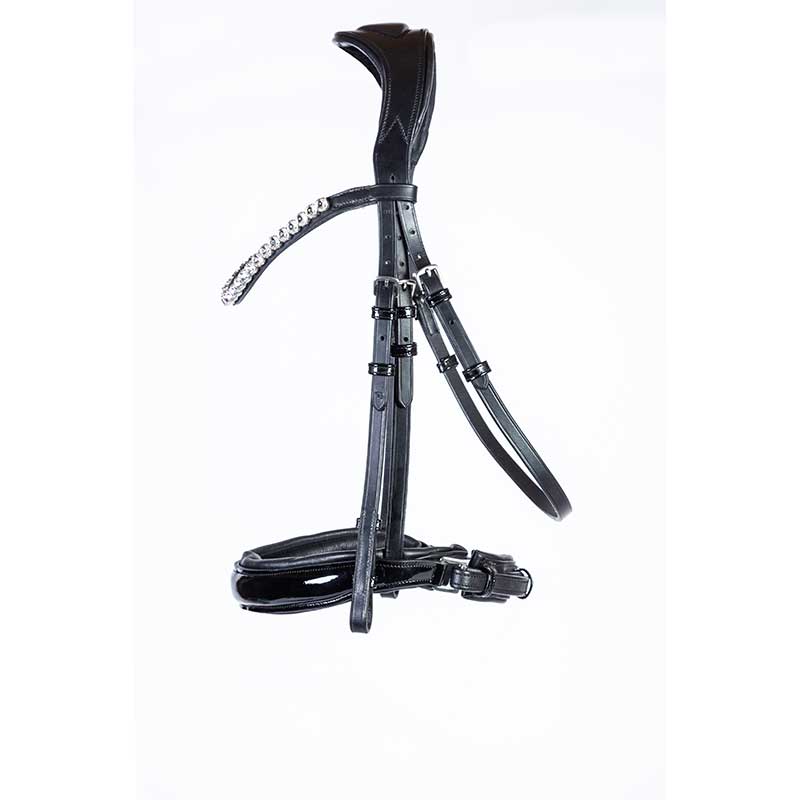 Luxe of London flat-snaffle-no-flash-black