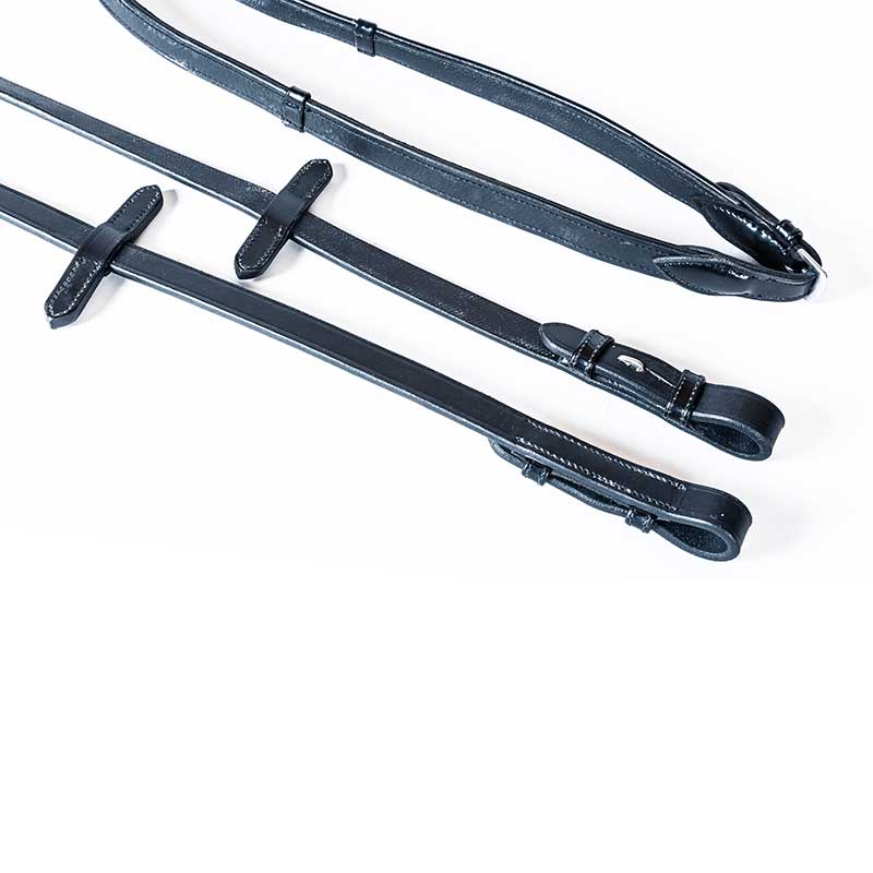 Luxe of London Badminton Flat Patent Reins