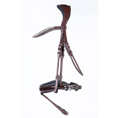The Centre Line Oxford Anatomical Rolled Snaffle Bridle