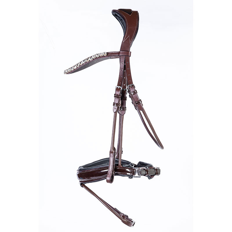 The Centre Line Oxford Anatomical Rolled Snaffle Bridle