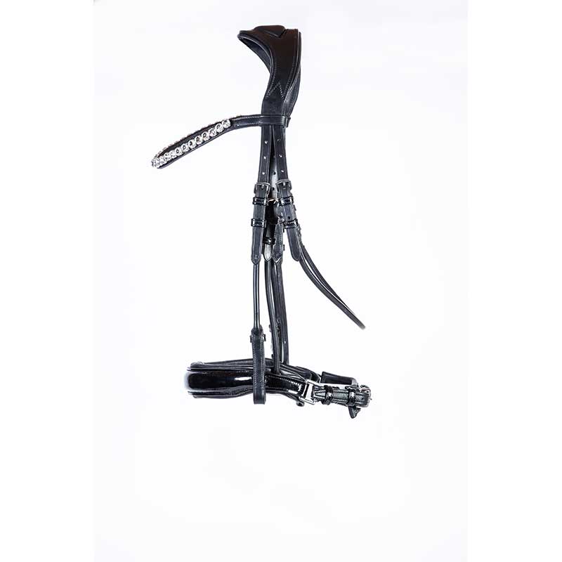 lixe of london rolled-snaffle-no-flash-black