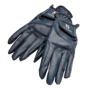 Scharf Leather Riding Glove - navy