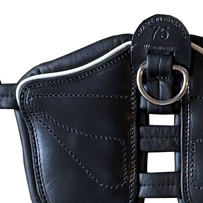 Scharf Limited Edition Freedom Dressage Girth - Black with White Piping ...